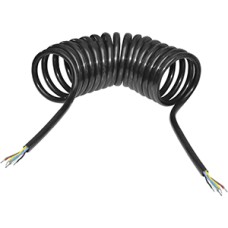 CHICOTE ELETRICO 7 FIOS ESPIRAL CARACOL 5,50MT