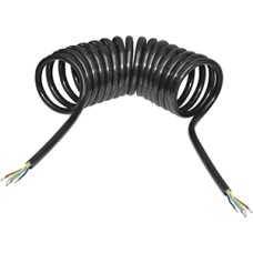 CHICOTE ELETRICO 7 FIOS ESPIRAL CARACOL 6,50MT