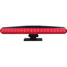 BRAKE LIGHT PRETO 18 LEDS LED VERMELHO 12V