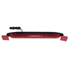 BRAKE LIGHT PRETO 16 LEDS LED VERMELHO 12V