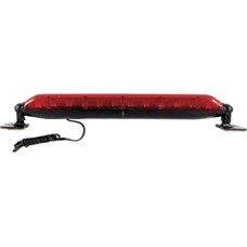 BRAKE LIGHT PRETO 12 LEDS LED VERMELHO 12V