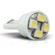 LED LAMP LAMPADA LED 194 12V P MEIA LUZ (SUPER BRANCO) 4 LEDS (KIT)