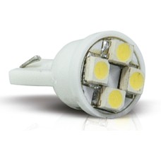 LAMPADA LED 194 12V PARA MEIA LUZ (SUPER BRANCO)(4 LEDS) UNITÁRIO