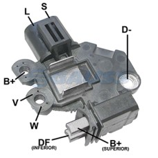 REGULADOR VOLTAGEM VALEO HYUNDAI HB20 >12 I30 >09 VELOSTER KIA SOUL CERATO