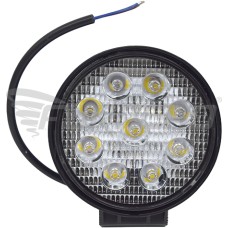 FAROL AUXILIAR 8 LEDS BIVOLT 12V 24V 8W REDONDO 112MM