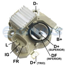 REGULADOR VOLTAGEM HONDA CIVIC 96>01 ACURA 1.6 97>01 14V C ALT MITSUBISHI